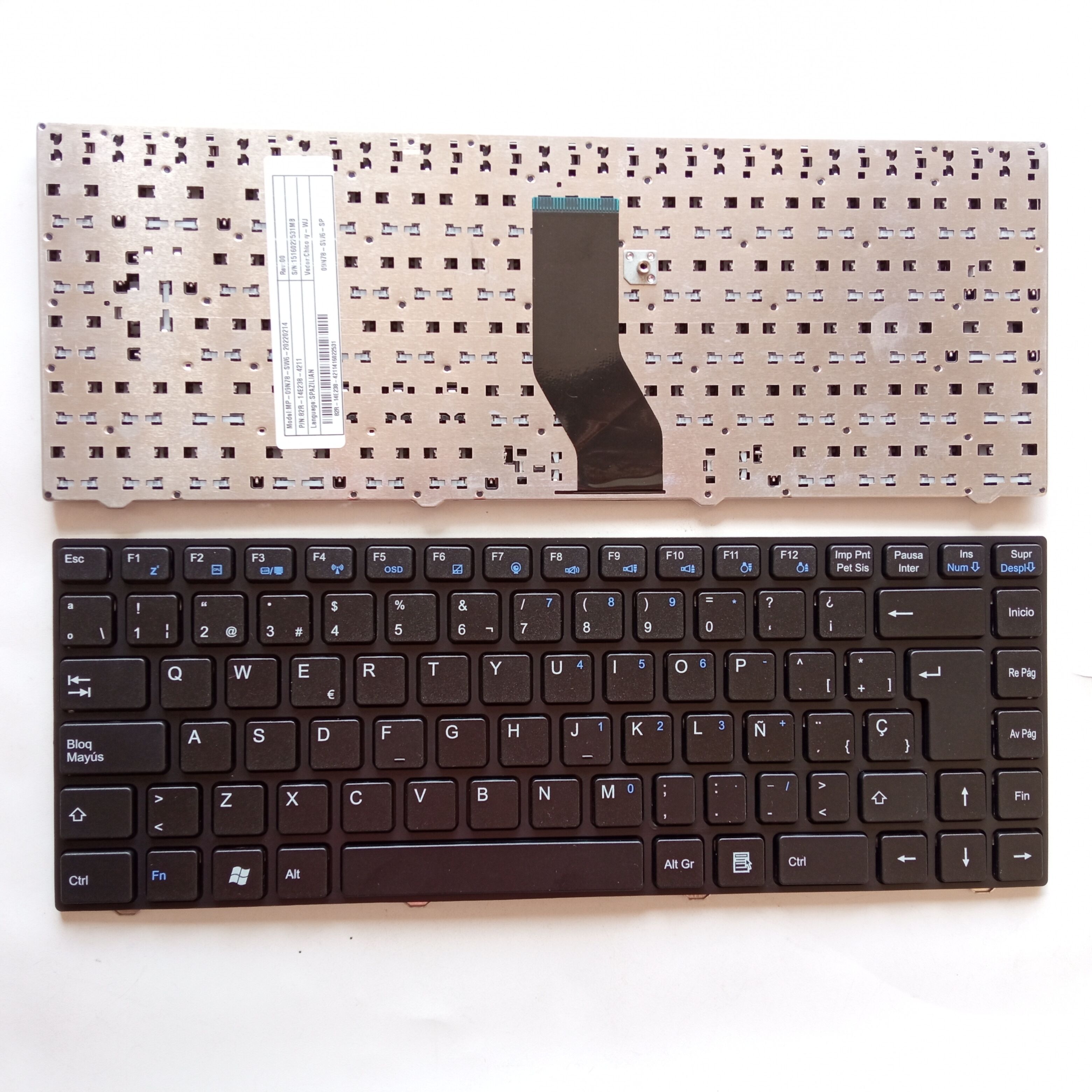 Picture of New Replacement Laptop Keyboard For HASEE SW6 BLACK FRAME BLACK (OEM) SP Layout